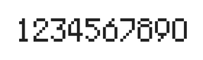 5×8数字点阵字体 ddN58AB0238