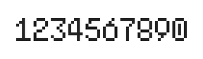5×8数字点阵字体 ddN58AB0240