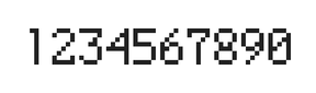 5×8数字点阵字体 ddN58AB0242