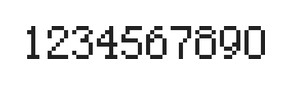 5×8数字点阵字体 ddN58AB0245