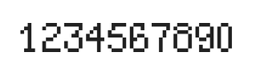5×8数字点阵字体 ddN58AB0247
