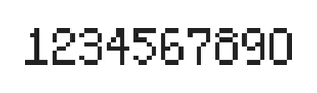 5×8数字点阵字体 ddN58AB0250