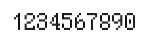 5×8数字点阵字体 ddN58AB0256