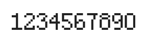 5×8数字点阵字体 ddN58AB0258
