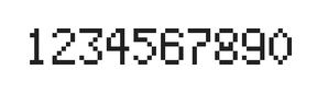 5×8数字点阵字体 ddN58AB0260
