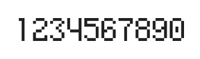5×8数字点阵字体 ddN58AB0267