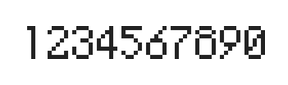 5×8数字点阵字体 ddN58AB0271