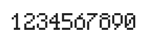 5×8数字点阵字体 ddN58AB0273