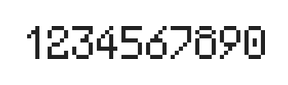5×8数字点阵字体 ddN58AB0275