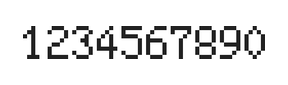5×8数字点阵字体 ddN58AB0276