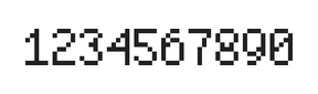 5×8数字点阵字体 ddN58AB0277