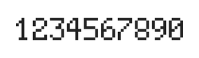 5×8数字点阵字体 ddN58AB0278