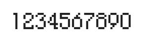 5×8数字点阵字体 ddN58AB0281