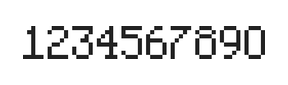 5×8数字点阵字体 ddN58AB0283