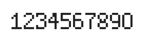 5×8数字点阵字体 ddN58AB0289