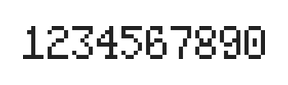 5×8数字点阵字体 ddN58AB0292