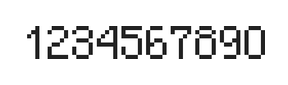 5×8数字点阵字体 ddN58AB0299