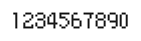 5×8数字点阵字体 ddN58AB0301