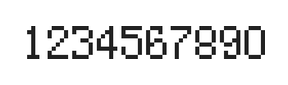 5×8数字点阵字体 ddN58AB0304