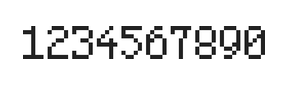 5×8数字点阵字体 ddN58AB0312