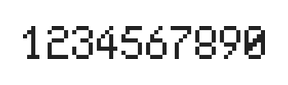 5×8数字点阵字体 ddN58AB0317