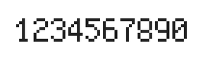 5×8数字点阵字体 ddN58AB0322