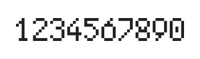 5×8数字点阵字体 ddN58AB0326