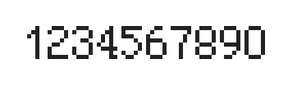 5×8数字点阵字体 ddN58AB0330