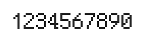 5×8数字点阵字体 ddN58AB0334