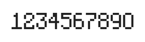 5×8数字点阵字体 ddN58AB0343