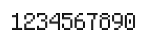5×8数字点阵字体 ddN58AB0347