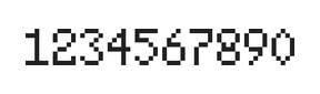 5×8数字点阵字体 ddN58AB0348