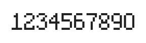 5×8数字点阵字体 ddN58AB0350