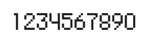 5×8数字点阵字体 ddN58AB0351