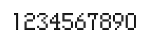 5×8数字点阵字体 ddN58AB0354