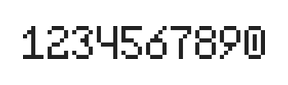 5×8数字点阵字体 ddN58AB0365