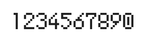 5×8数字点阵字体 ddN58AB0372