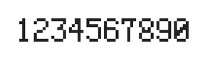 5×8数字点阵字体 ddN58AB0374