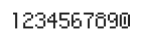5×8数字点阵字体 ddN58AB0382