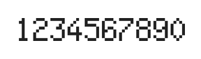 5×8数字点阵字体 ddN58AB0383