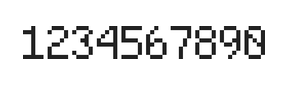 5×8数字点阵字体 ddN58AB0384