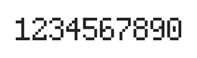 5×8数字点阵字体 ddN58AB0386