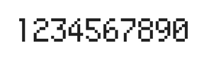 5×8数字点阵字体 ddN58AB0392