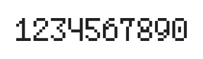 5×8数字点阵字体 ddN58AB0396