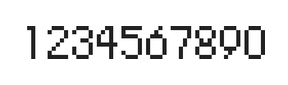 5×8数字点阵字体 ddN58AB0397