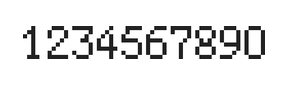 5×8数字点阵字体 ddN58AB0400