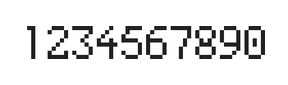 5×8数字点阵字体 ddN58AB0407