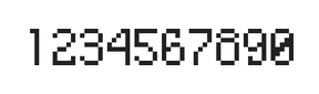 5×8数字点阵字体 ddN58AB0414
