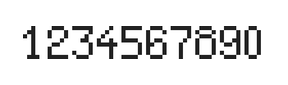 5×8数字点阵字体 ddN58AB0430