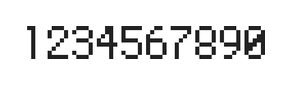 5×8数字点阵字体 ddN58AB0432